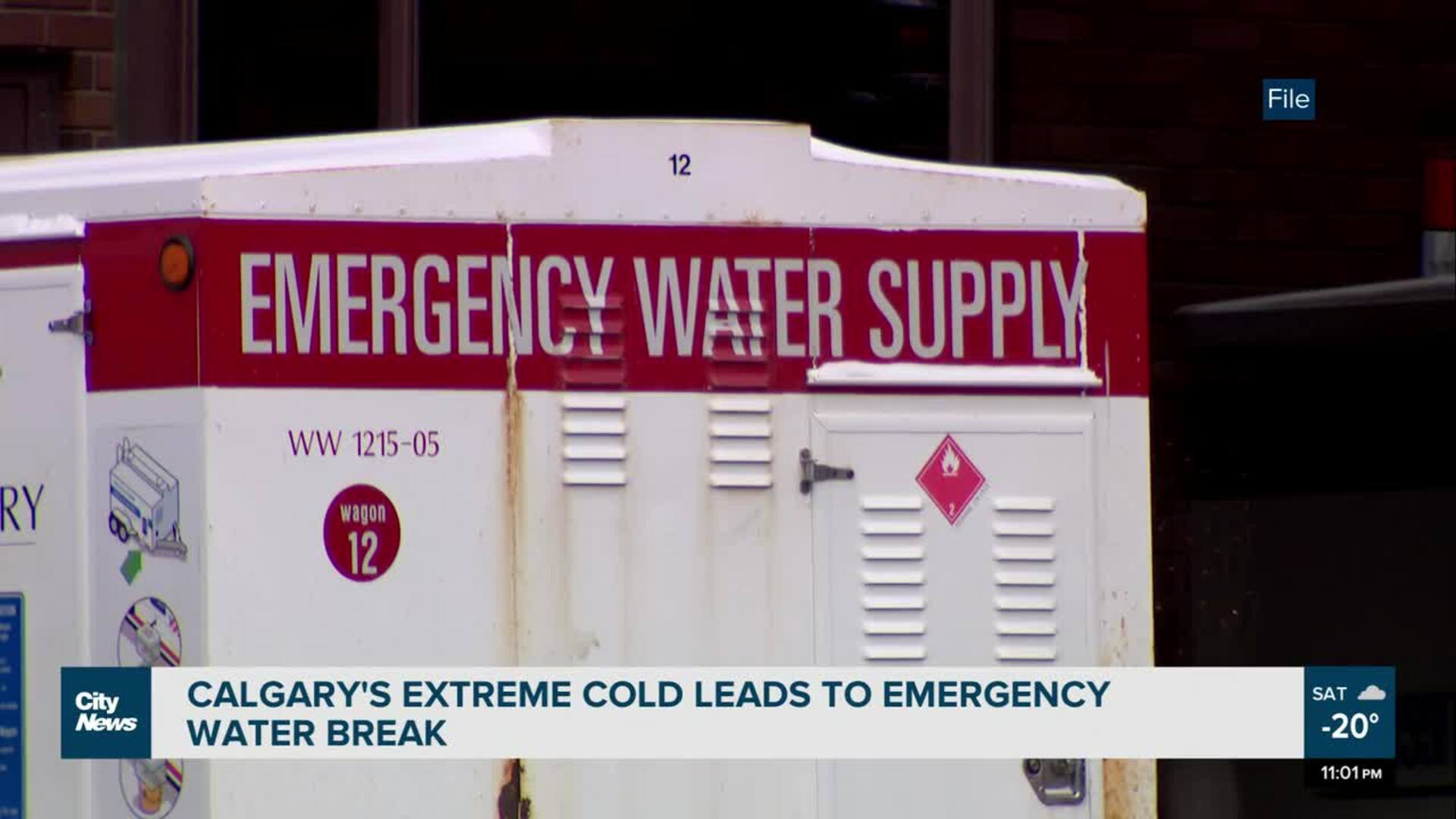 Calgary's extreme cold leads to emergency water break
