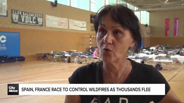 Wildfires rage in Spain and France