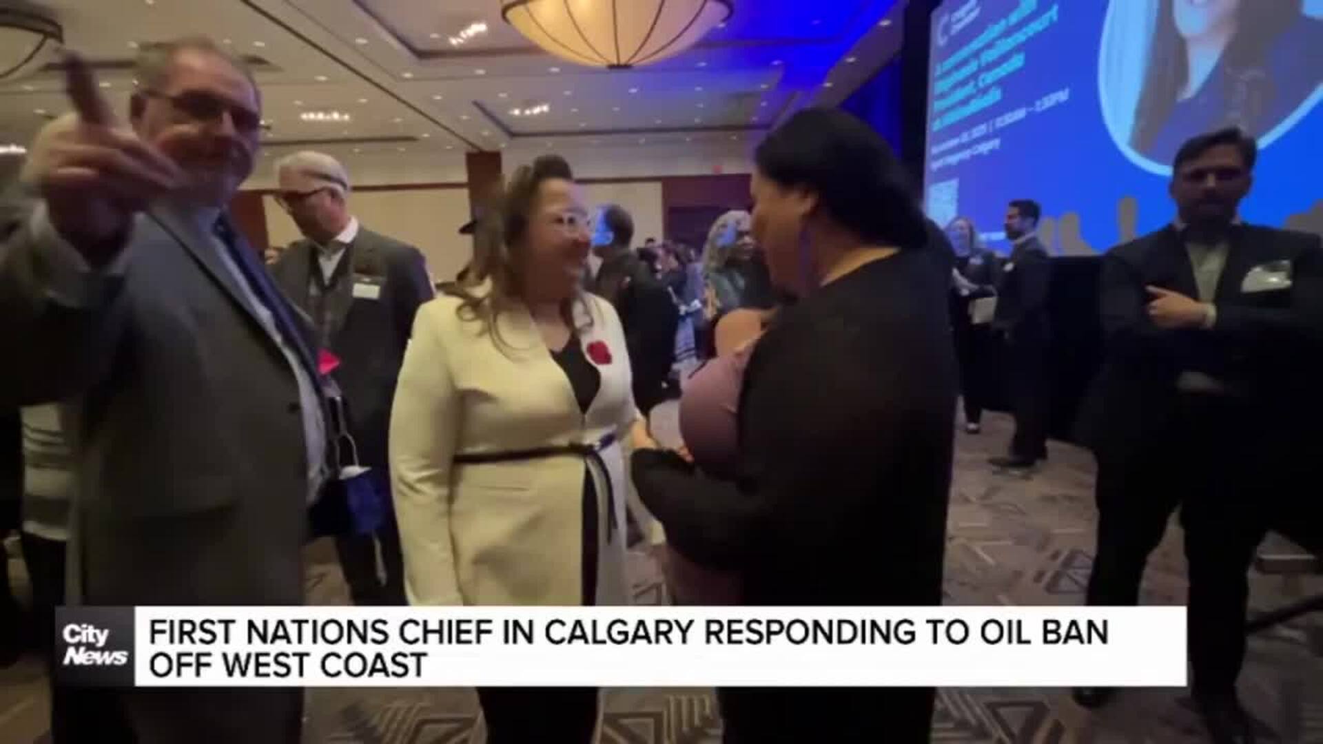First Nations Chief in Calgary responding to oil ban off West Coast