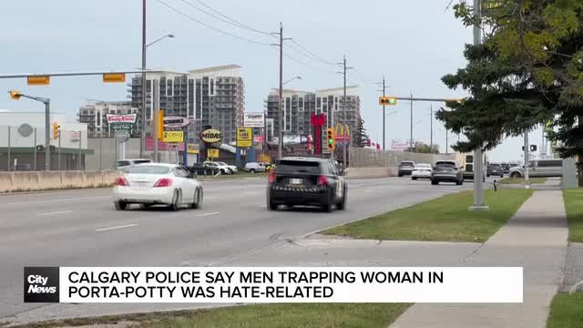 Calgary police say men trapping woman in porta-potty was hate-related