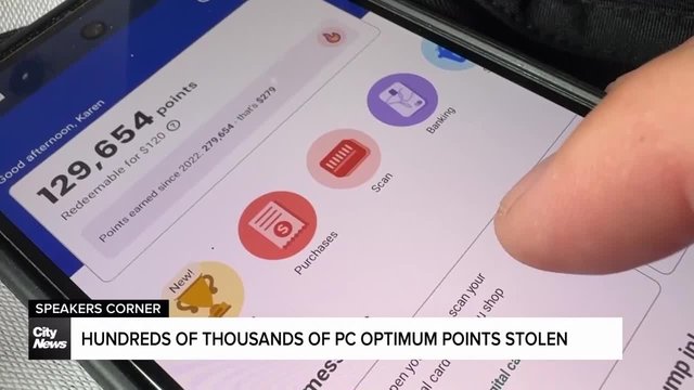Woman says hundreds of thousands of her PC Optimum points were stolen