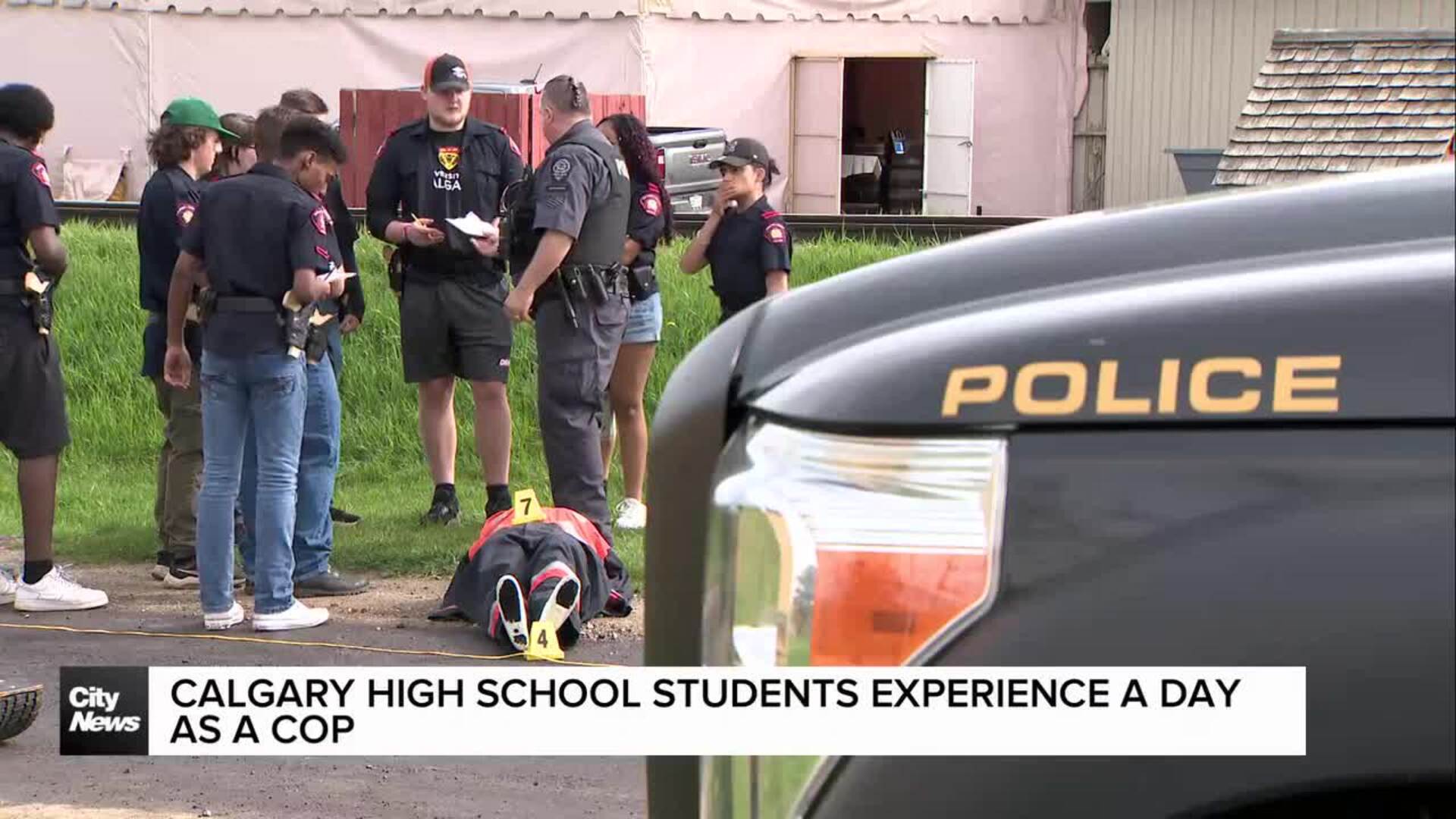Calgary high school students experience a day as a cop