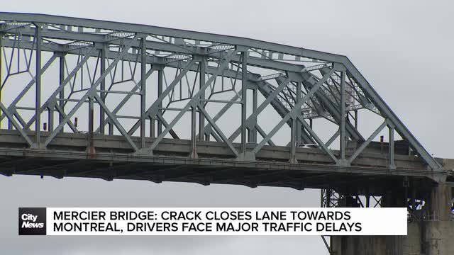 Mercier bridge: Lane closed towards Montreal after crack found