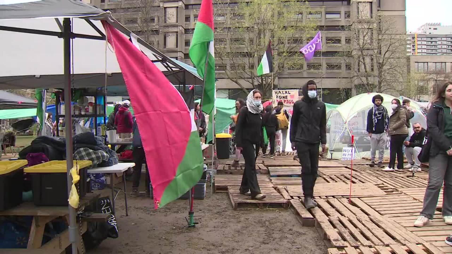 Pro-Palestinian encampment at McGill University enters second week