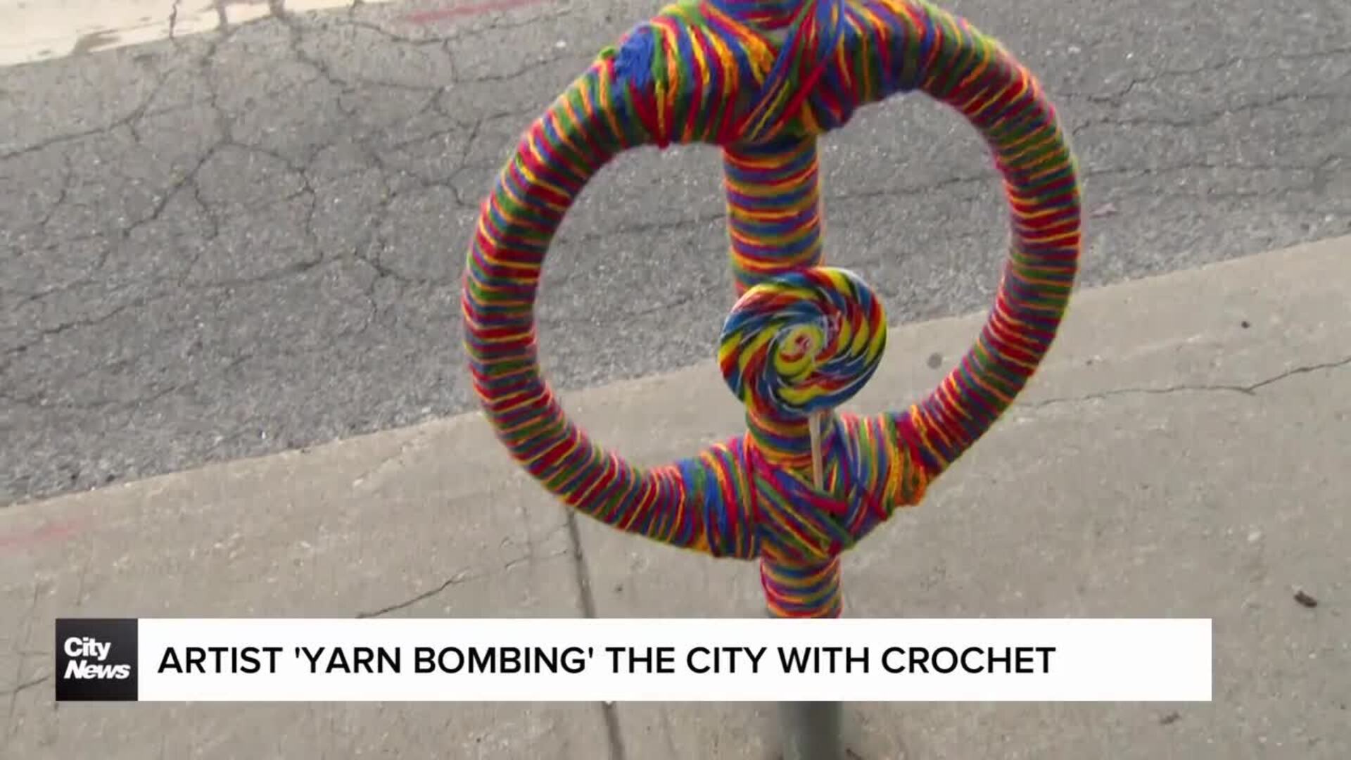 Toronto artist is yarn bombing the city