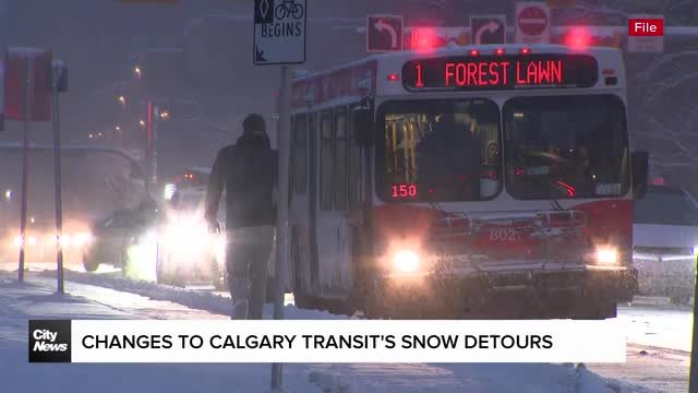 Changes to Calgary Transit's snow detours