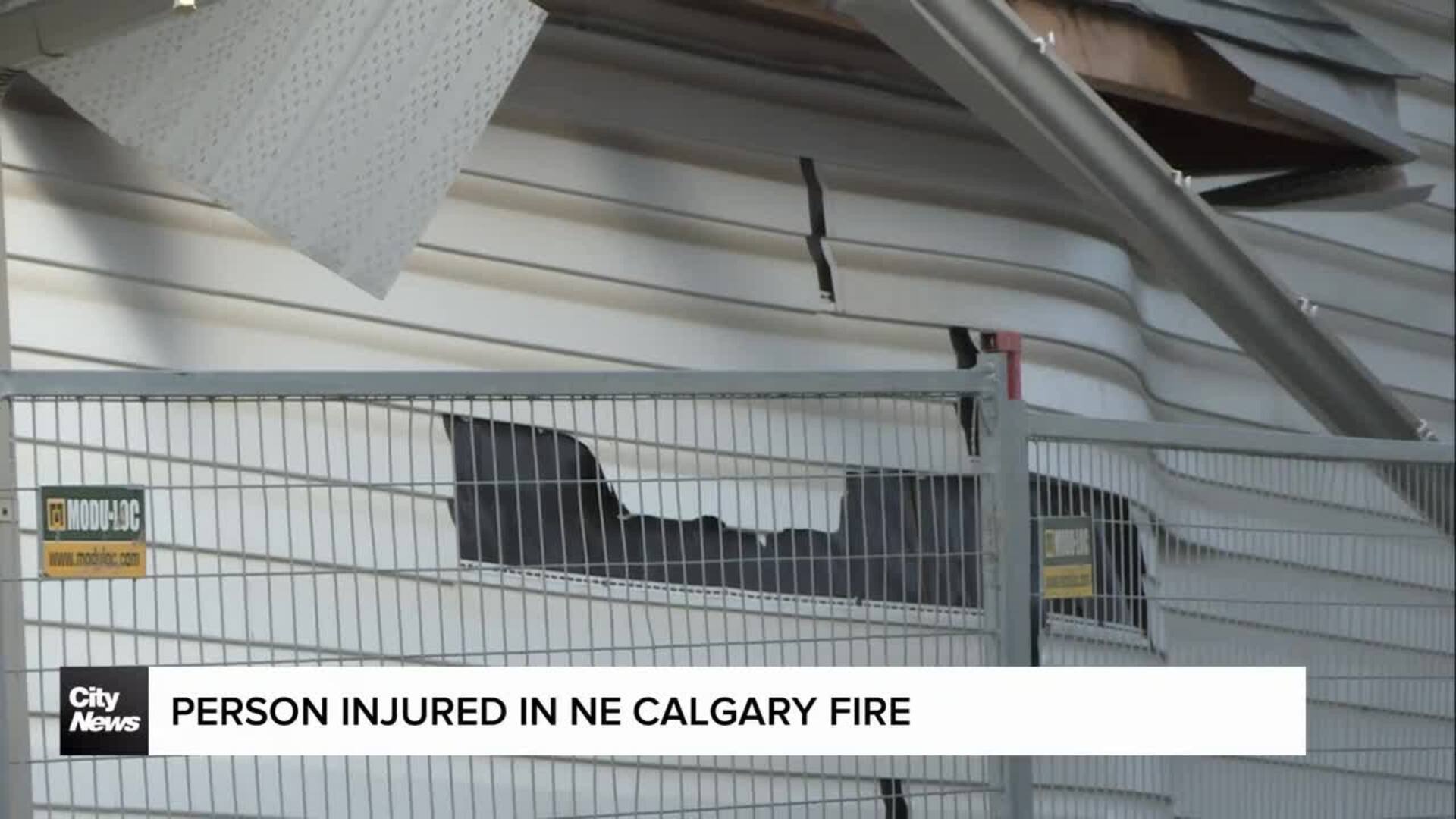 Person injured in NE Calgary fire
