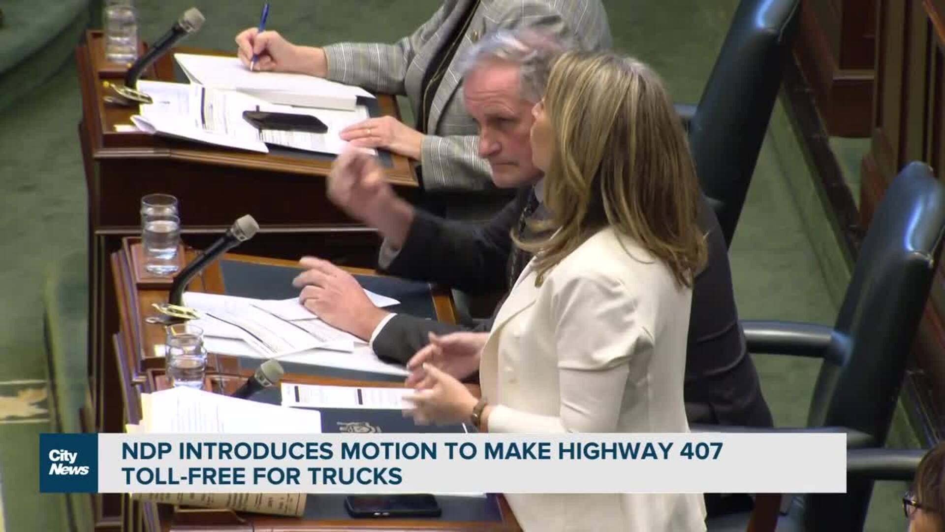 NDP proposes removing Highway 407 tolls for commercial trucks