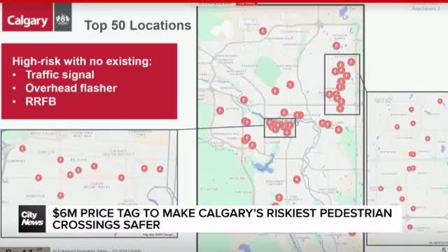 $6M price tag to make Calgary’s riskiest pedestrian crossings safer