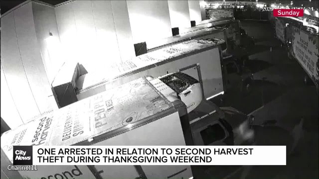 Man arrested in connection to Second Harvest theft on Thanksgiving weekend