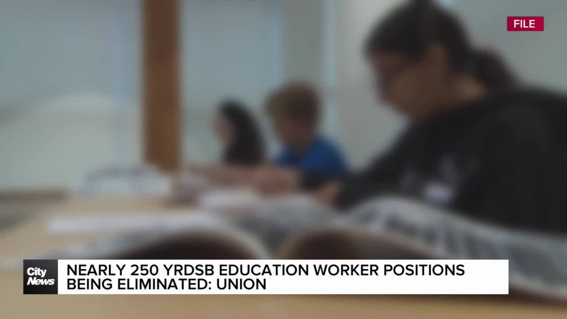 CUPE says job cuts of nearly 250 at the York Region District School Board on the way