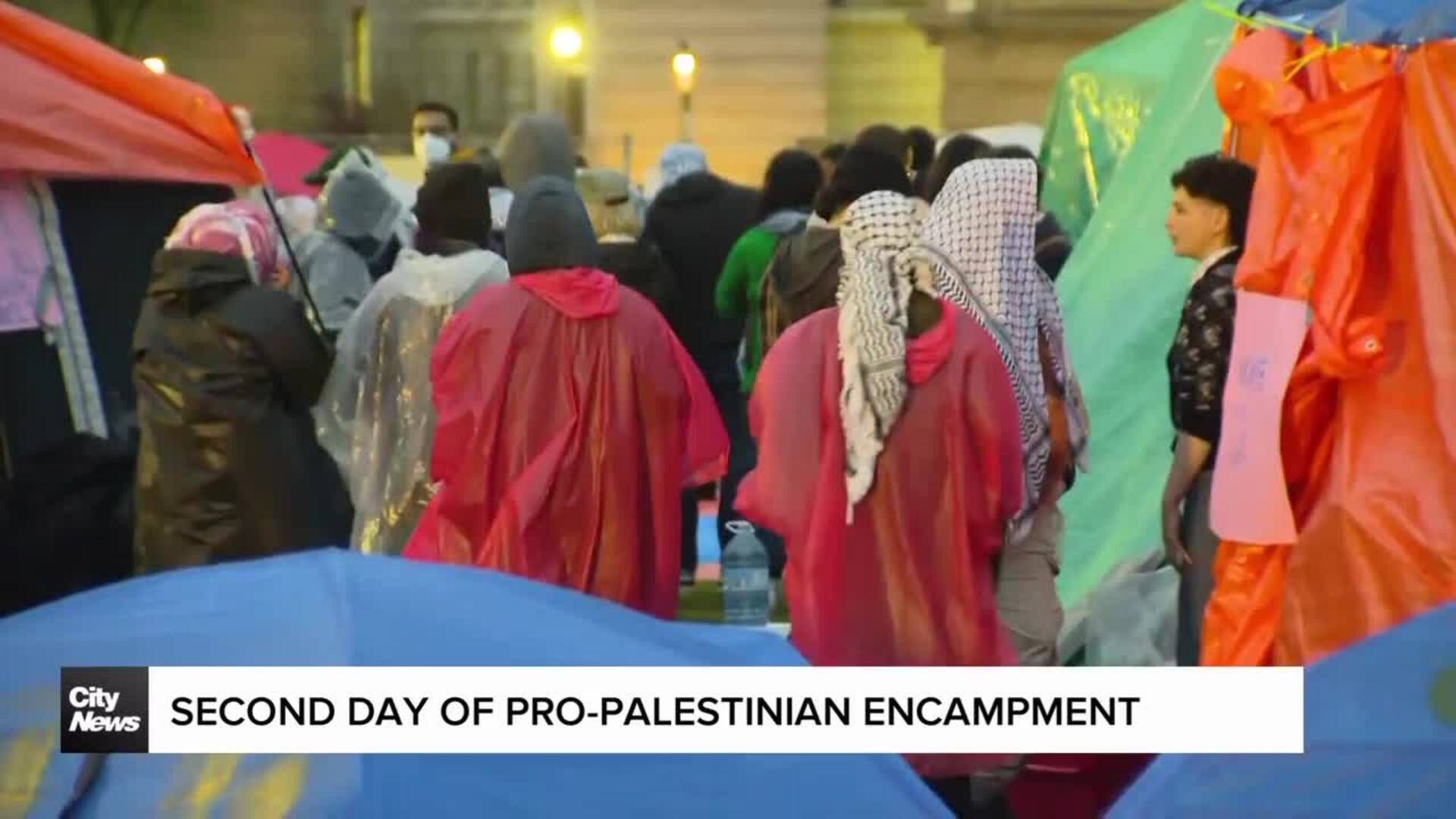 Pro-Palestine encampment continues at the University of Toronto