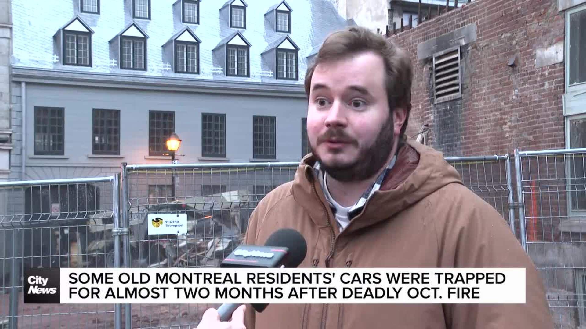 Cars in Old Montreal were trapped for nearly 2 months after Oct. fire