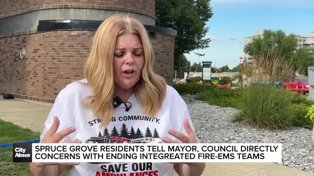 Spruce Grove residents take integrated fire-EMS concerns to city hall during council meeting
