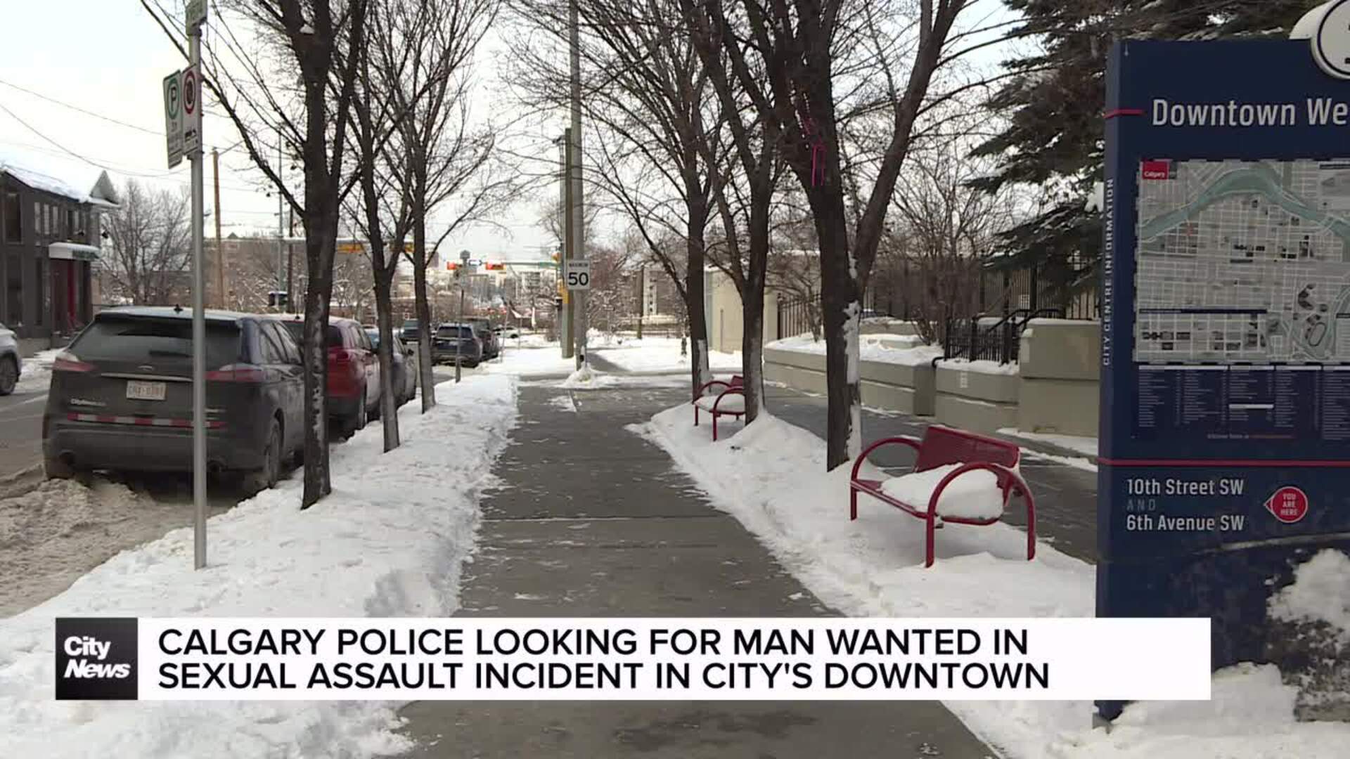 Suspect sought after woman sexually assaulted at knifepoint in downtown Calgary