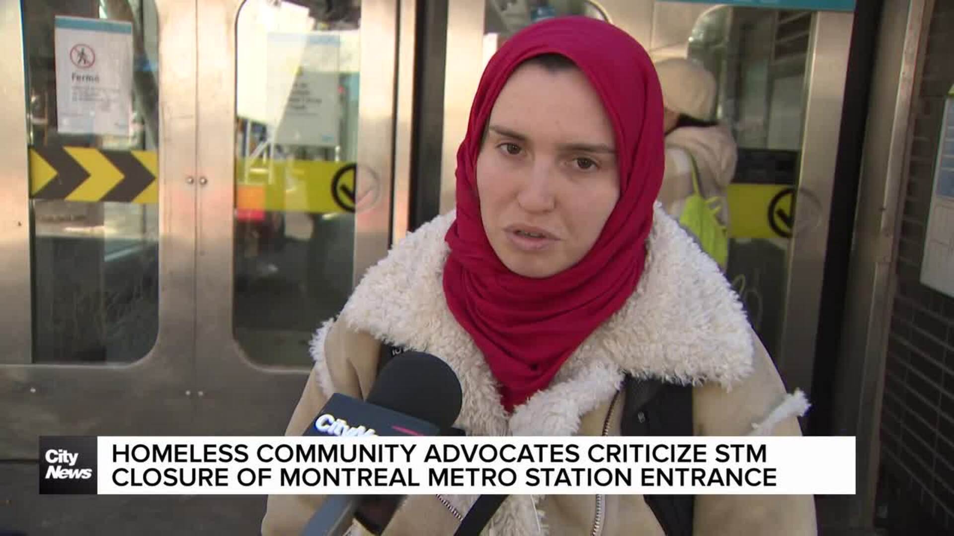 Homeless advocates criticize STM after closing Montreal metro entrance