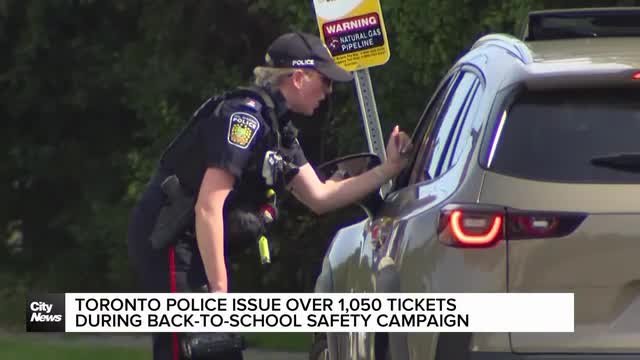 Toronto police issue over 1,050 tickets during back-to-school campaign