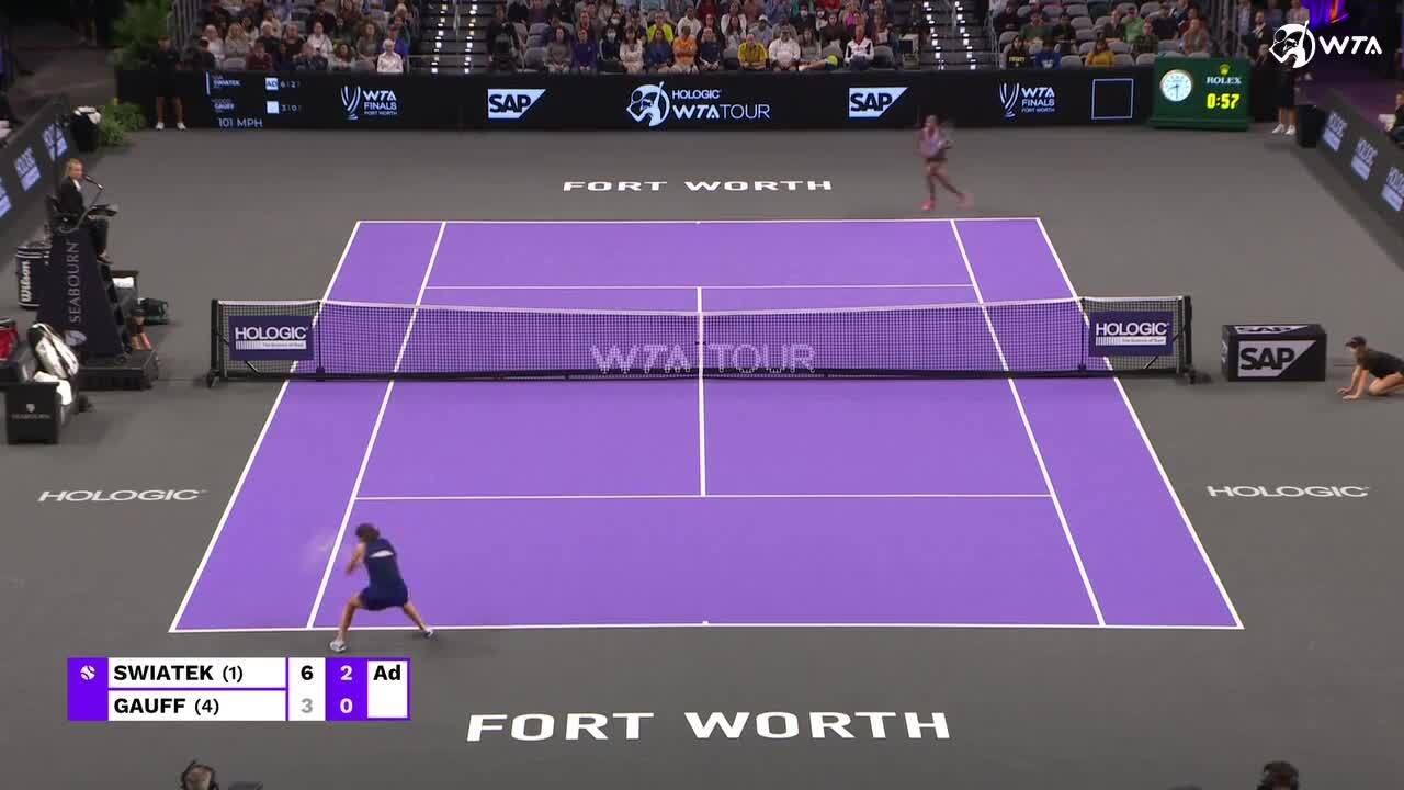 WTA Finals Swiateks 5 best strikes vs