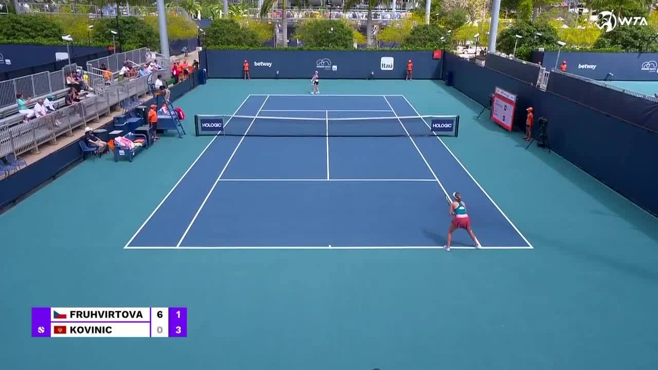 Miami Linda Fruhvirtova defeats Kovinic for first completed Top 100 victory