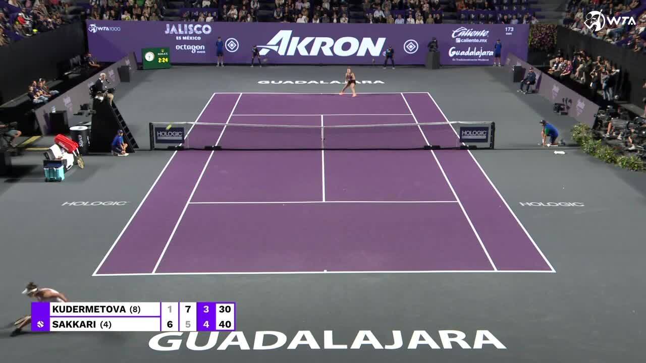 Guadalajara Sakkari holds off Kudermetova to qualify for WTA Finals