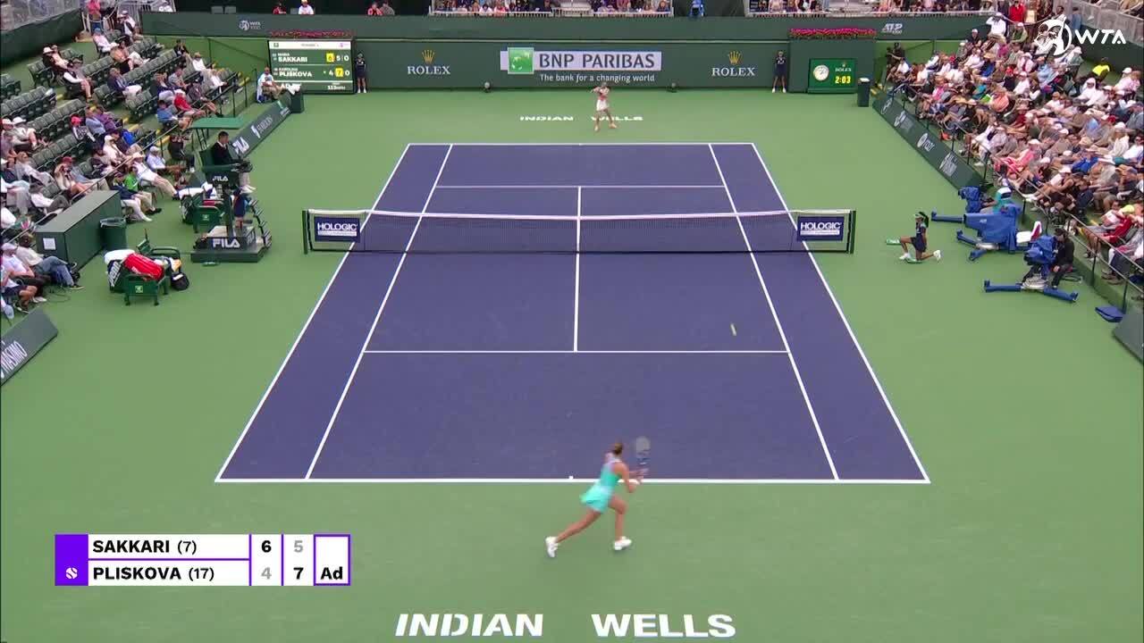 Indian Wells Sakkari beats Pliskova in three sets; into quarters