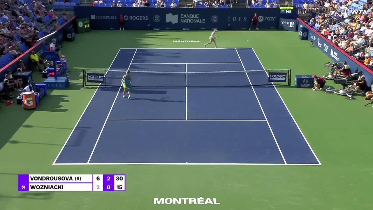 Wimbledon champion Vondrousova beats Wozniacki in Montreal