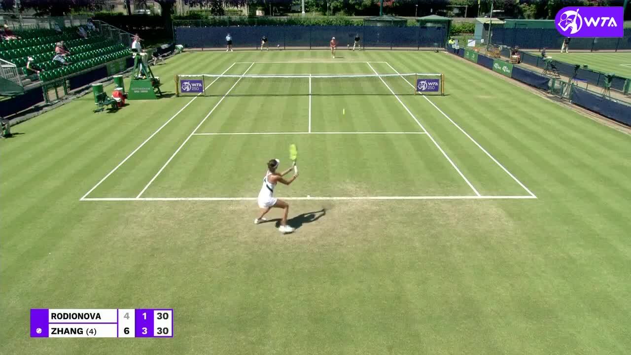 Zhang Shuai Powers Past Rodionova Nottingham Highlights