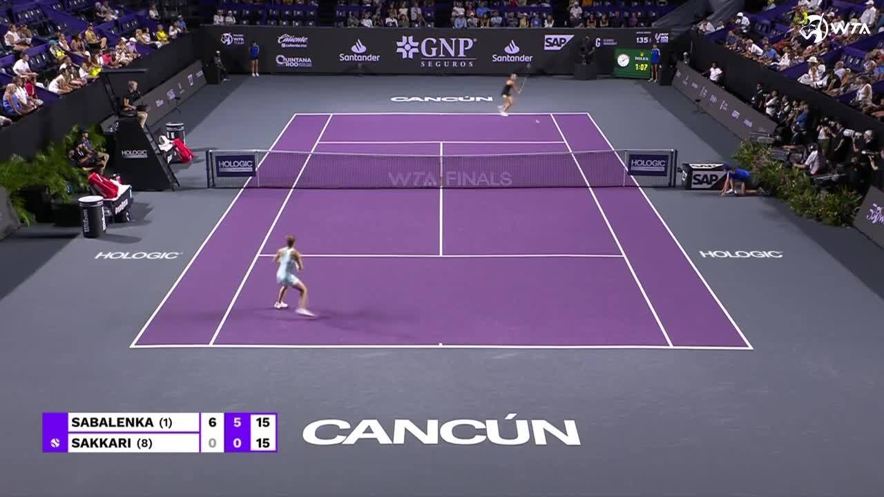 No.1 Sabalenka dominates Sakkari to open WTA Finals campaign