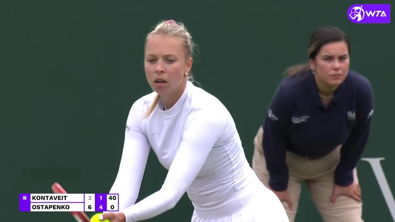 Ostapenko powers past Kontaveit to win 4th career title Eastbourne Highlights