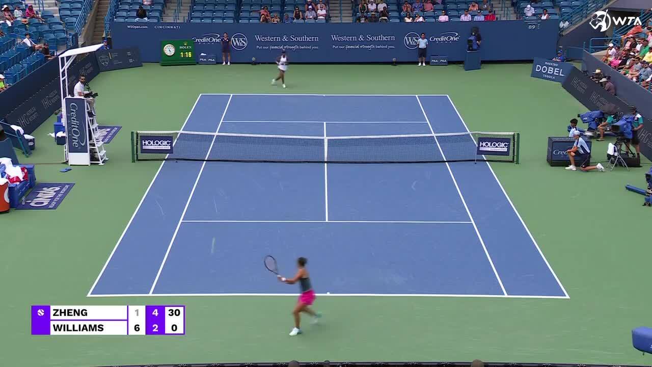 Zheng edges Venus in 3rd set tiebreak[1]