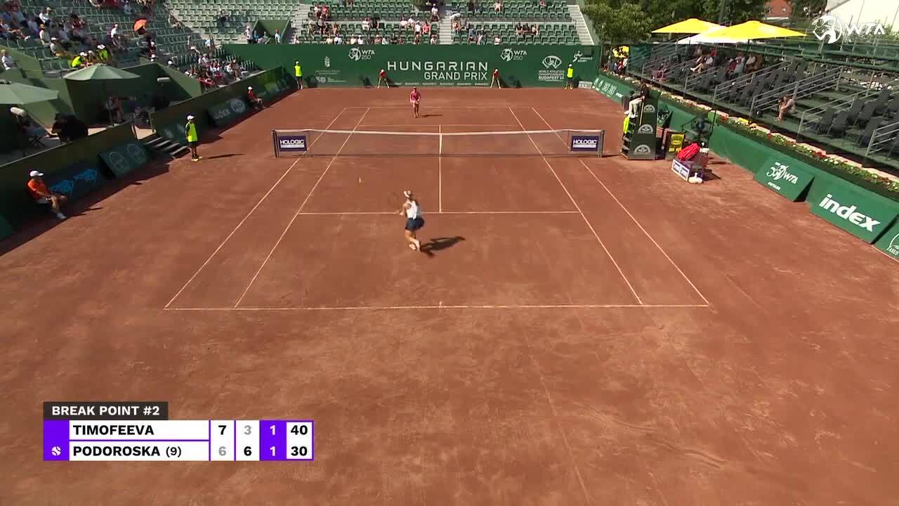 Budapest Lucky loser Timofeeva reaches first WTA final
