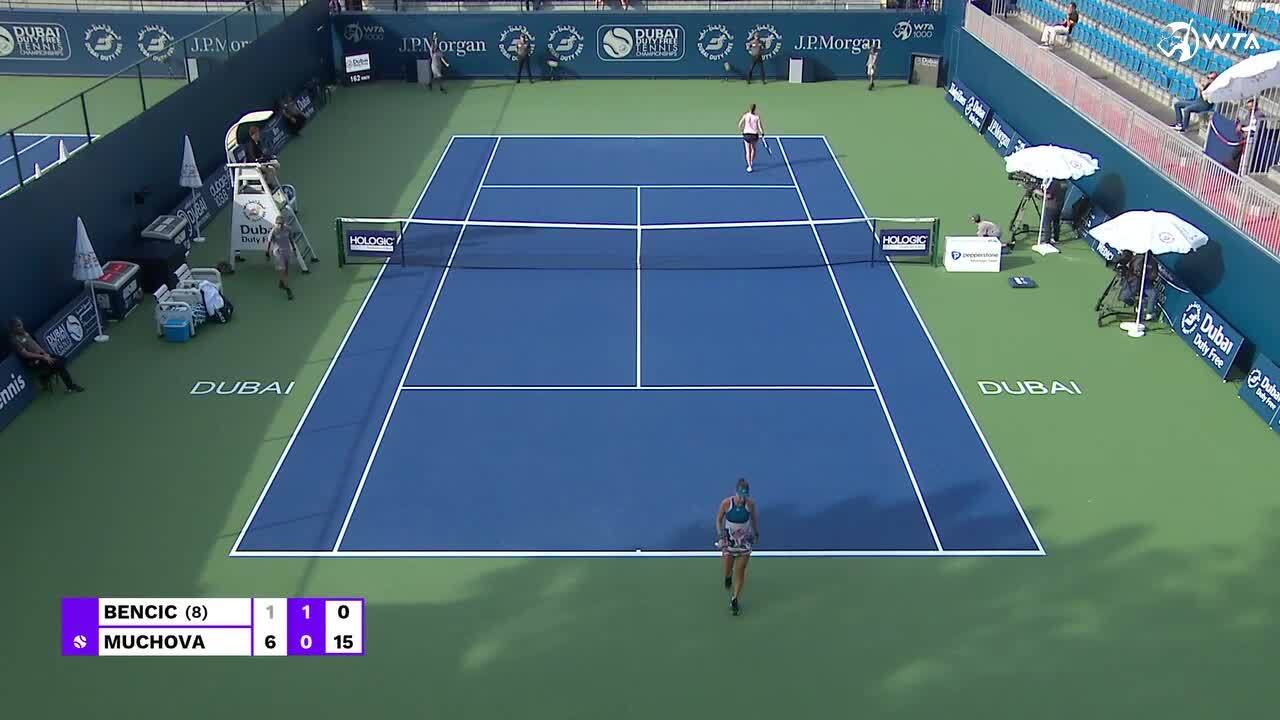 Belinda Bencic vs Karolina Muchova Highlights - WTA Dubai Tennis  Championships - 2023 ( FULL MATCH ) 