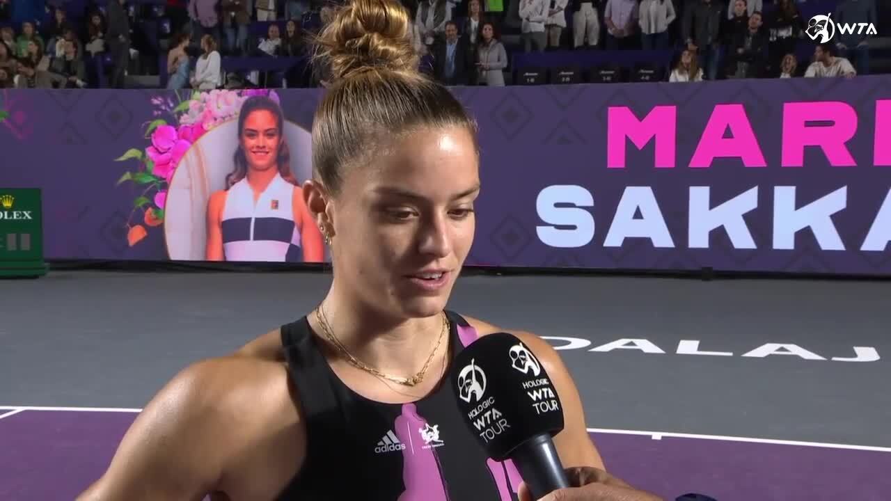 Watch This The moment Sakkari secured the last spot at the WTA Finals