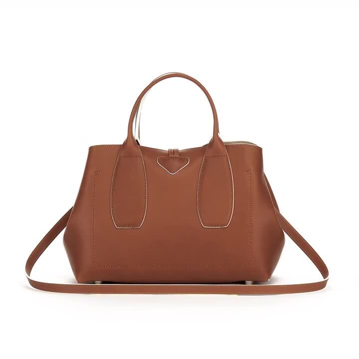 Roseau leather handbag Longchamp Burgundy in Leather - 36101714