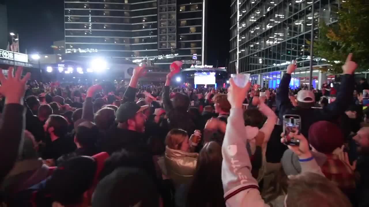 Atlanta Braves fans pack the streets of Atlanta and Cobb for