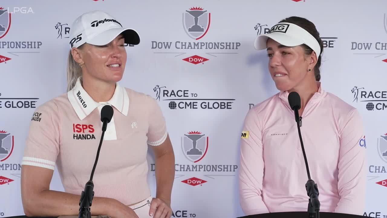 Georgia Hall/Charley Hull First Round Interview | 2024 Dow Championship