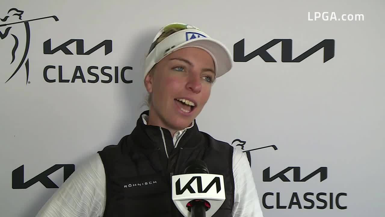 Sophia Popov Kia Classic Opening Round Interview | LPGA | Ladies ...