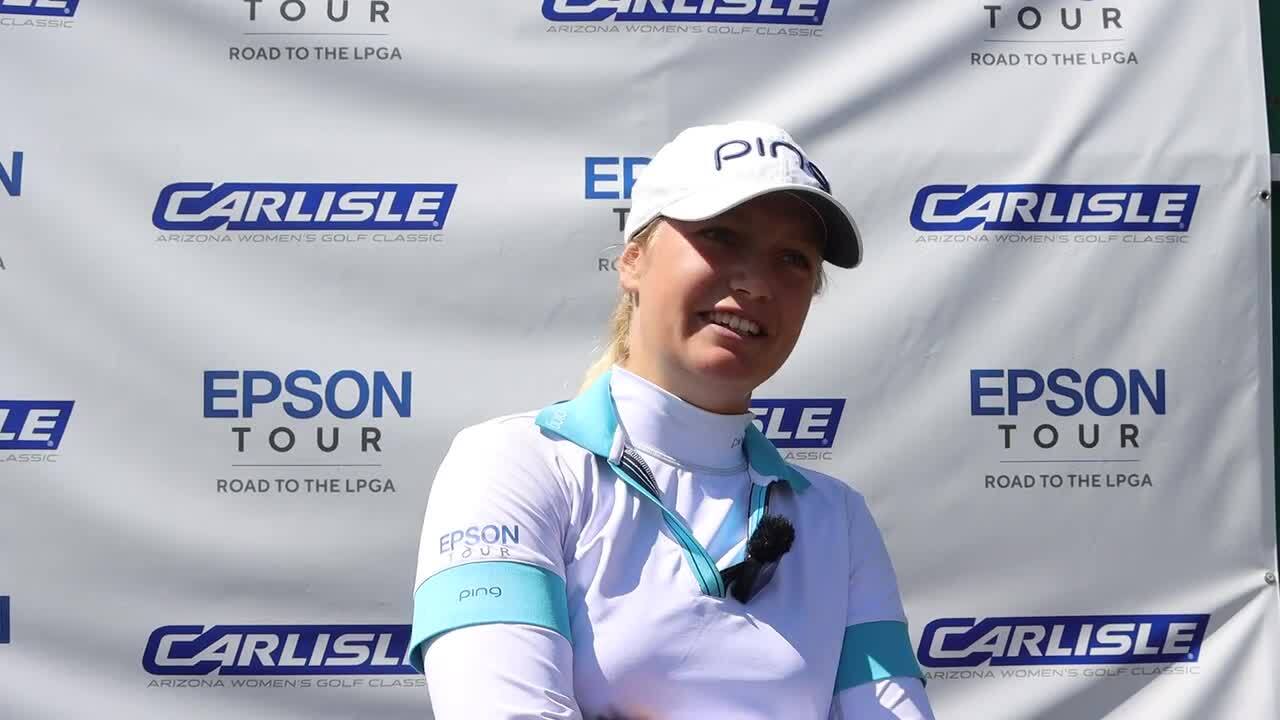 Celine Borge Second Round Interview | 2023 Carlisle Arizona Women’s Golf Classic