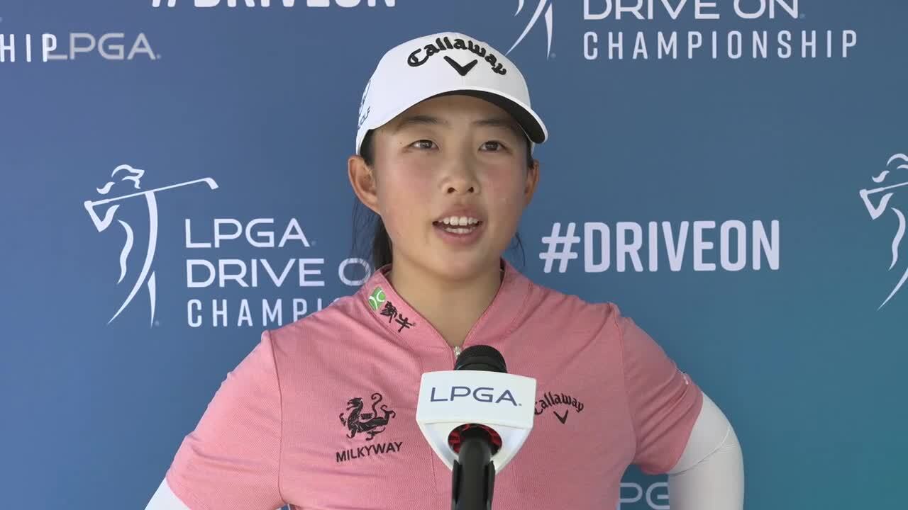 Ruoning Yin First Round Interview 2024 LPGA Drive On Championship