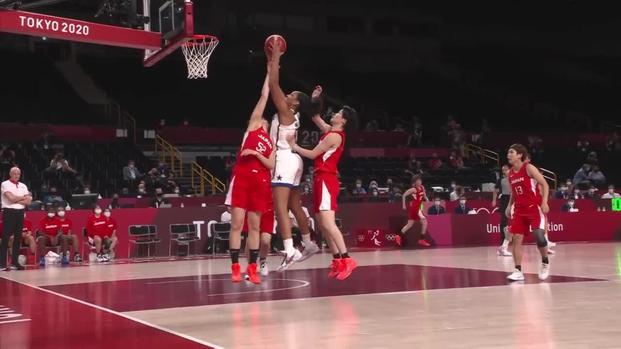Aja Wilson's Performance Against Japan Helps Earn Gold in Women's Basketball | Basketball | Tokyo 2020