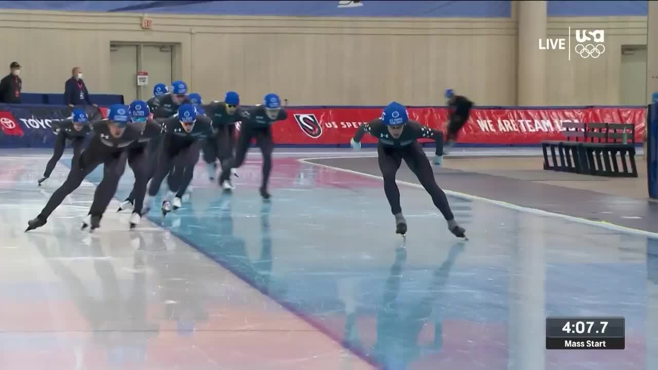 Ian Quinn Wins The Men's Mass Start | Long Track Speedskating U.S. Olympic Team Trials