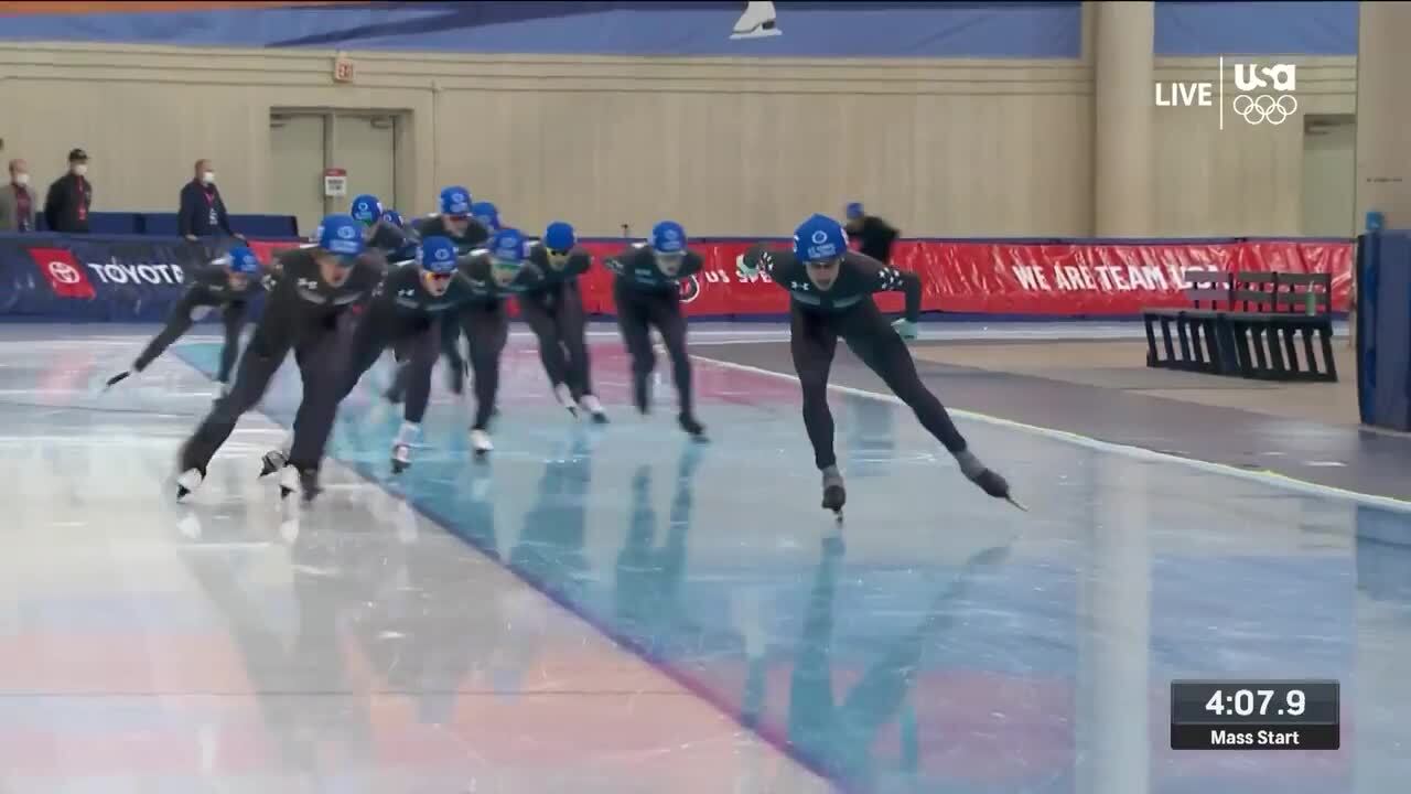 Ian Quinn Wins The Men's Mass Start | Long Track Speedskating U.S. Olympic Team Trials