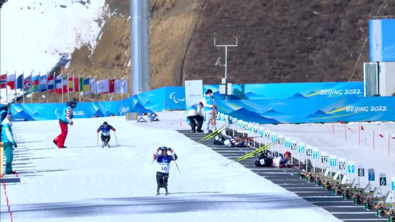 Oksana Masters Wins Team USA's First Paralympic Gold in Beijing in the Women's 6-Kilometer Biathlon Sitting Event | Para Nordic Skiing | Beijing 2022