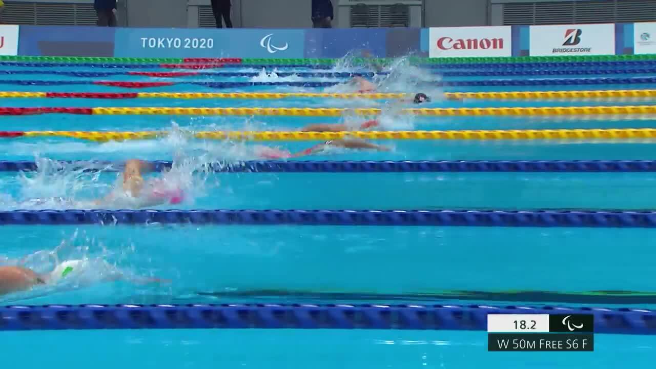 Elizabeth Marks Secures Silver in the Women's 50-Meter Freestyle S6 Finals | Para Swimming | Tokyo 2020