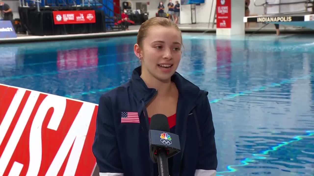 female olympic diving commentator monotone