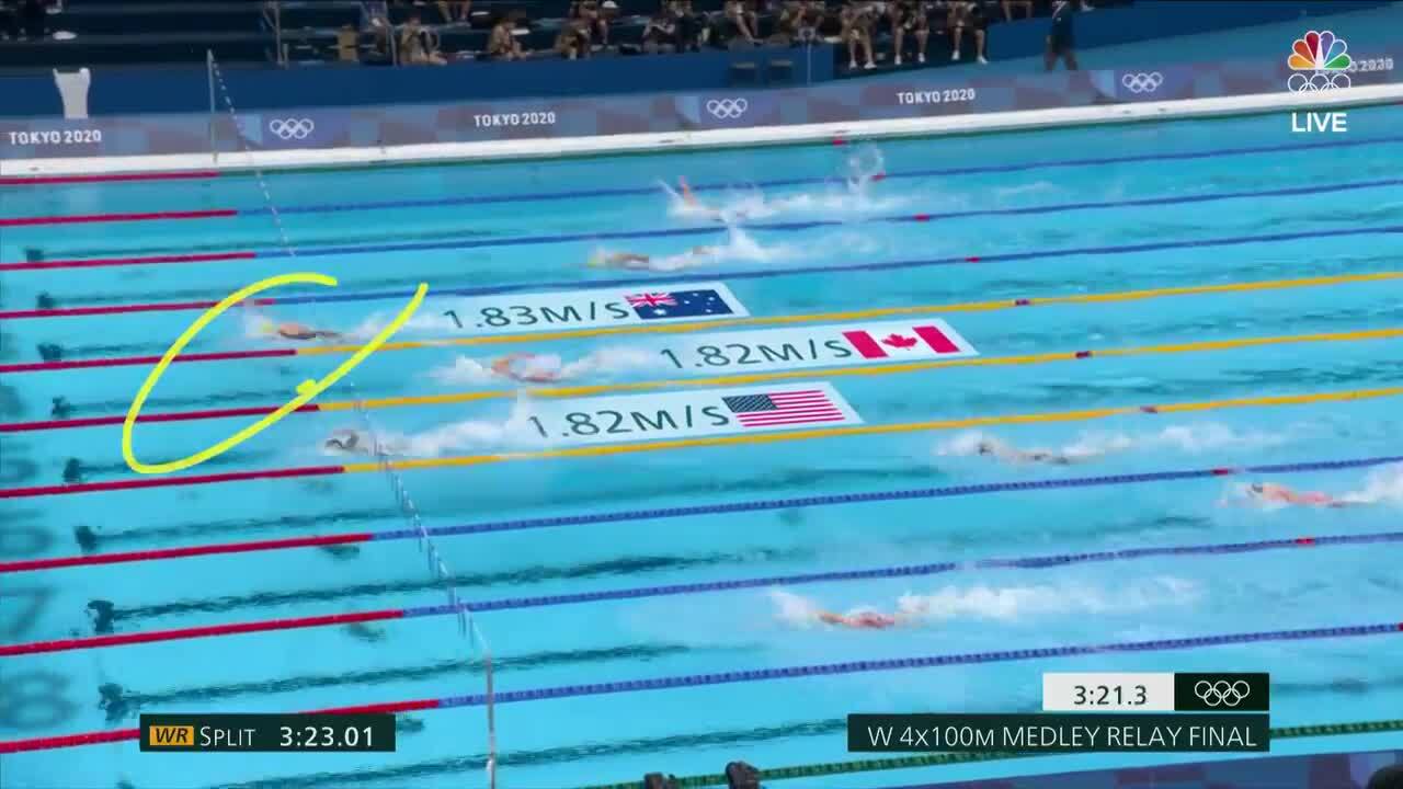 Abbey Weitzeil Swims Her Silver-Winning Leg in the Women's 100-Meter Freestyle Relay | Swimming | Tokyo 2020