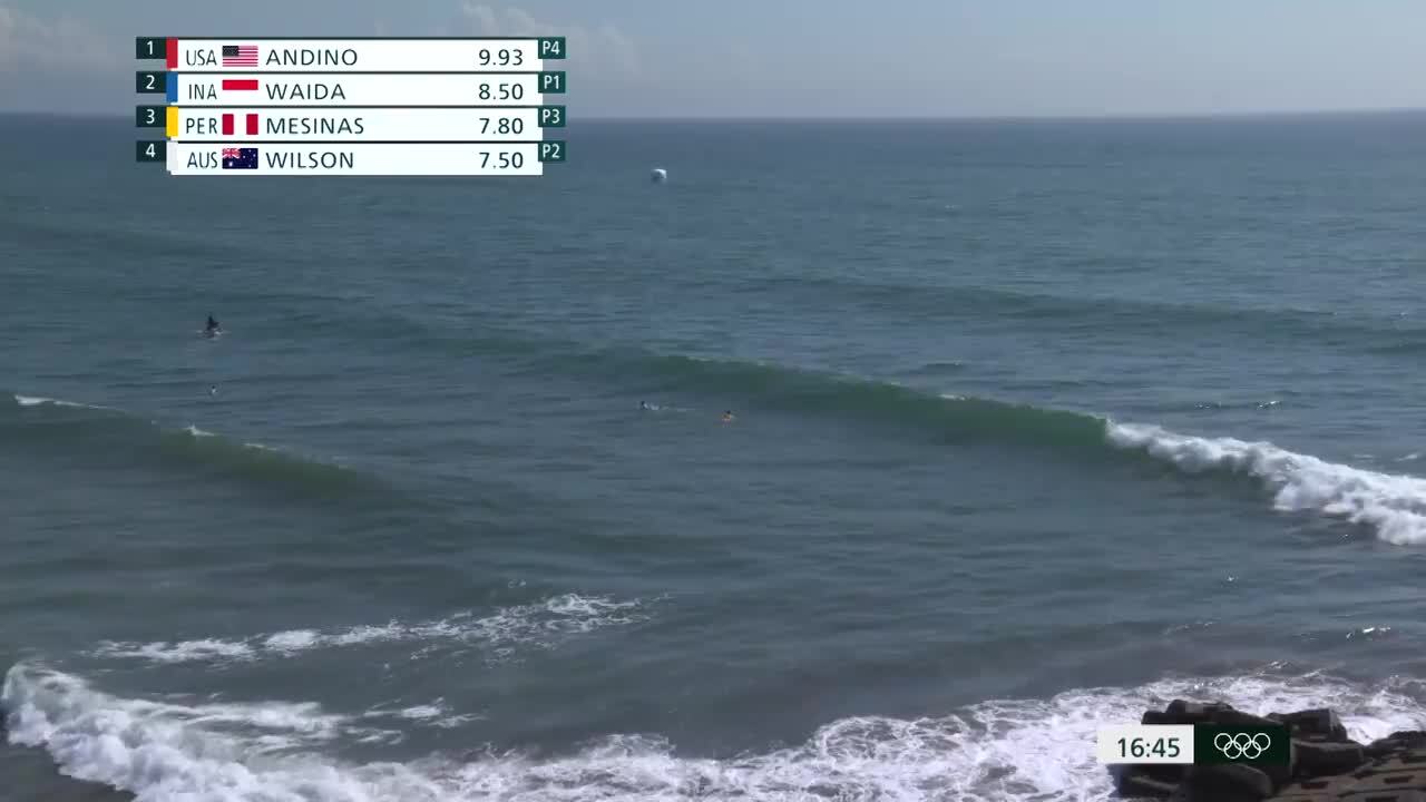 Kolohe Andino Competes During Men's Surfing Round 3 | Surfing | Tokyo 2020