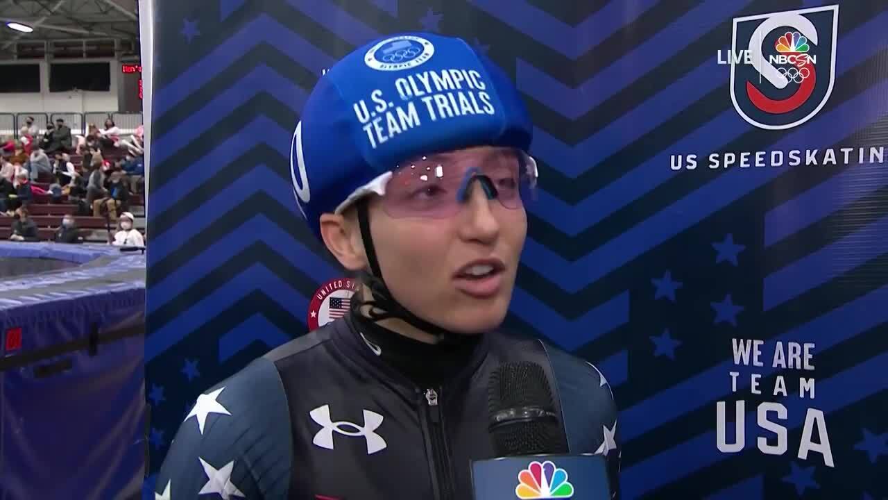 Kristen Santos Interview | Short Track Speedskating U.S. Olympic Team Trials 2022