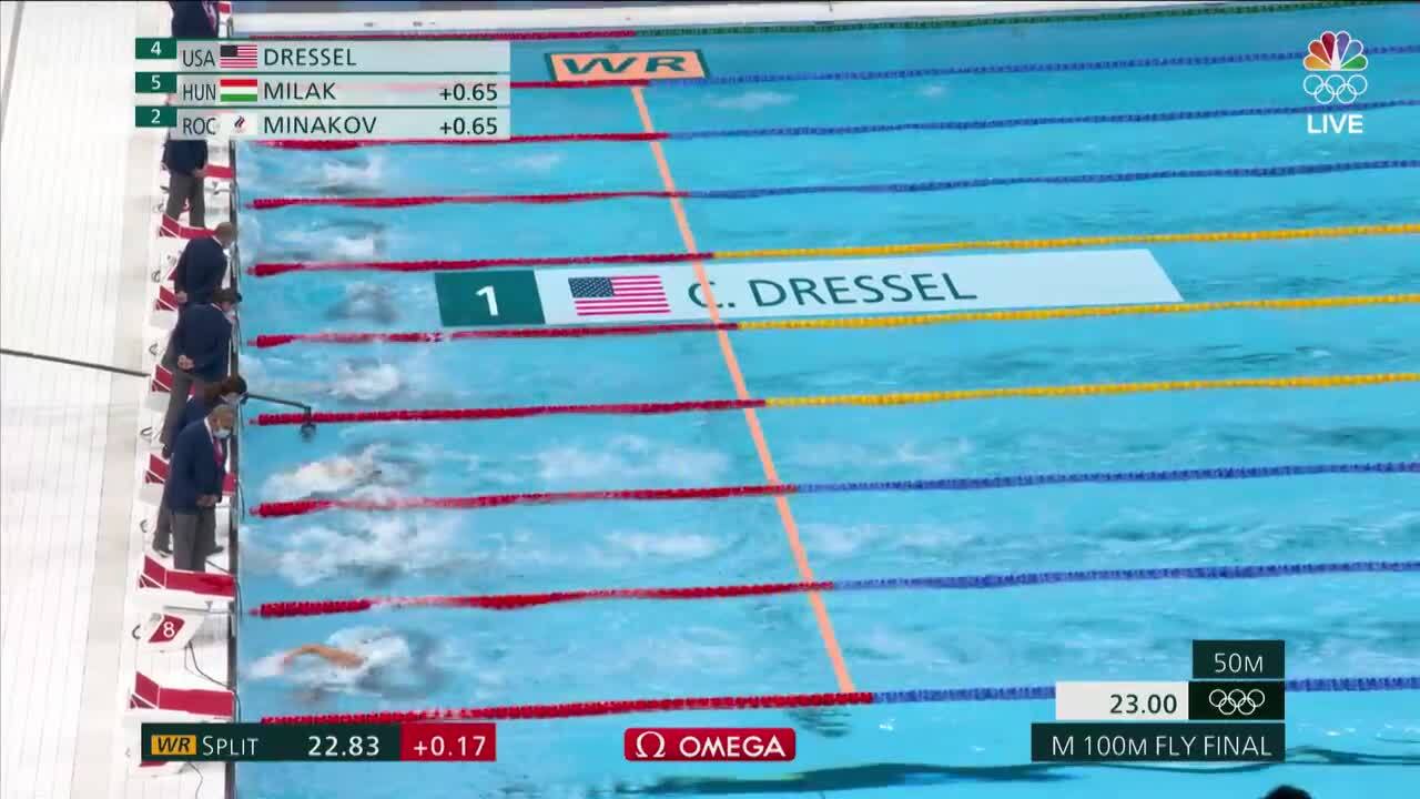 Caeleb Dressel Wins Gold and Sets a New World Record in the Men's 100-Meter Butterfly | Swimming | Tokyo 2020