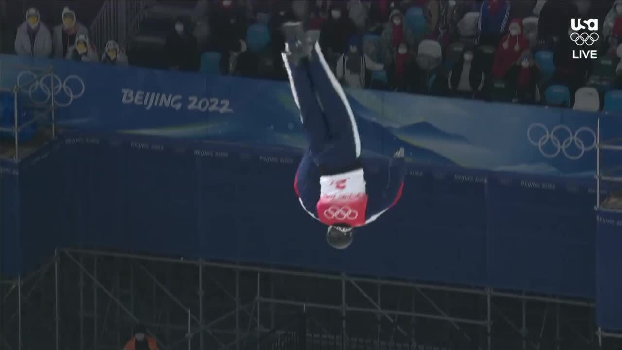Christopher Lillis Performs His Gold-Winning Leg in the Mixed Team Aerials | Freestyle Skiing | Beijing 2022